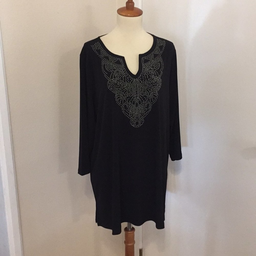 1X Susan Graver Blouse H04 4925